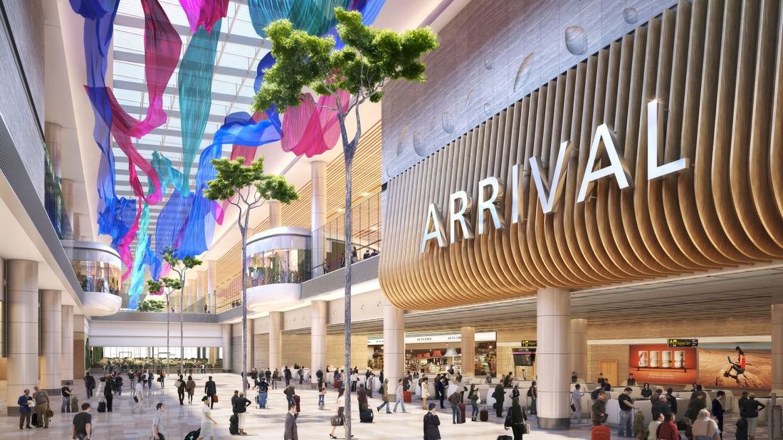Airport arrivals hall